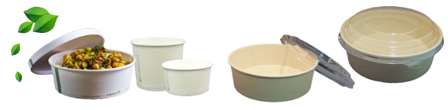 tarrinas, papel, celulosa, sostenibles, compostables, desechables,