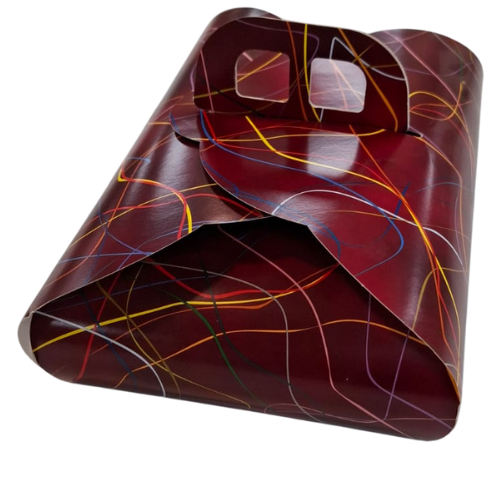 CAJA CARTON FOLDING MARIPOSA CON ASA FONDO BURDEOS 215X145X70mm PARA PASTELES