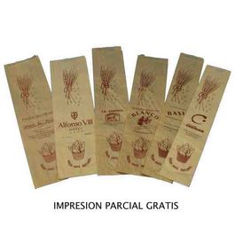 BOLSA PAPEL KRAFT MARRON 20+9X54cm PARA PANADERIA Y BOLLERIA 4BARRAS