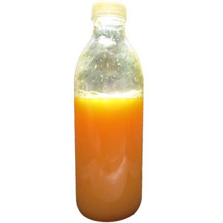BOTELLA PLASTICO R-PET TRANSPARENTE REDONDA 1000cc PARA ZUMOS-LACTEOS