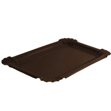 BANDEJA CARTON RECTANGULAR NEGRA N6 250x180mm PARA PASTELERIA