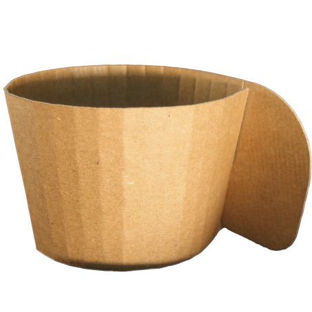 FUNDA/FAJA AISLANTE KRAFT tricapa PARA VASO 8/9onzas AISLANTE DEL CALOR 2 POSICIONES