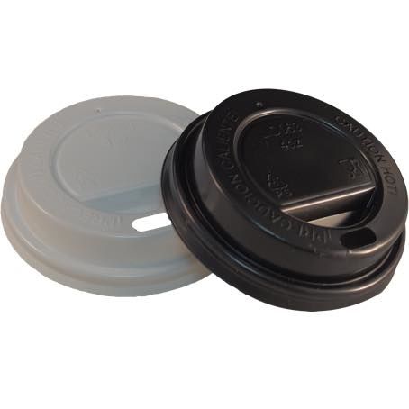 TAPAS PLASTICO PS/POLIESTIRENO NEGRAS ALTAS CON AGUJERO 60mm PARA VASO CUP004,SUS004 Y SUS144