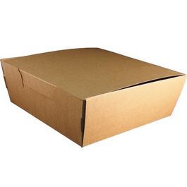 CAJA PAPEL BIO KRAFT TRICAPA CON TAPA TROQUELADA 270x192x70mm fondo 250x175mm