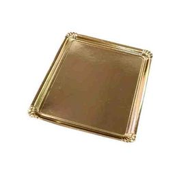 BANDEJA CARTON E RG RECTANGULAR ORO Nº5 230X160mm PARA PASTELERIA