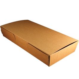 Caja cuadrada cartón Kraft con tapa integrada 29x29x5cm 50uds - Pack4Food