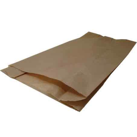 BOLSAS PAPEL KRAFT MARRONES ANONIMAS 25+9X35cm 35gr PARA PANADERIA, BOLLERIA Y CHURROS