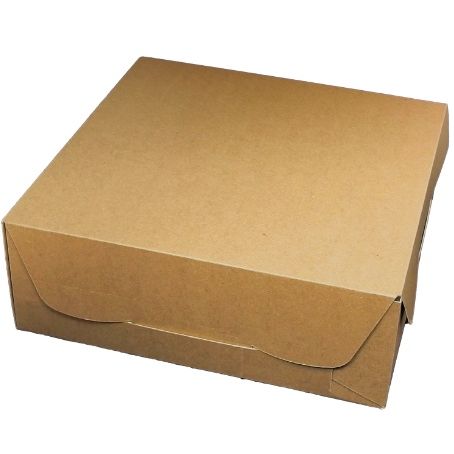 CAJA CARTON CUADRADA AUTOMONTABLE BIO 240X240X120mm ESPECIAL PARA ENVIOS, TARTAS, REGALOS, LIBROS, DESAYUNOS, ETC..