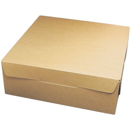 CAJA CARTON CUADRADA AUTOMONTABLE BIO 260X260X120mm ESPECIAL PARA ENVIOS, TARTAS, REGALOS, LIBROS, DESAYUNOS, ETC..