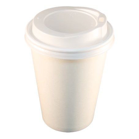 VASO PAPEL **BIO** LIBRE DE PLASTICO BLANCO 165ml 6/7onzas PARA BEBIDAS CALIENTES, CAFE