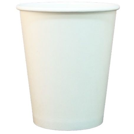 VASO PAPEL **BIO** LIBRE DE PLASTICO BLANCO 165ml 6/7onzas PARA BEBIDAS CALIENTES, CAFE