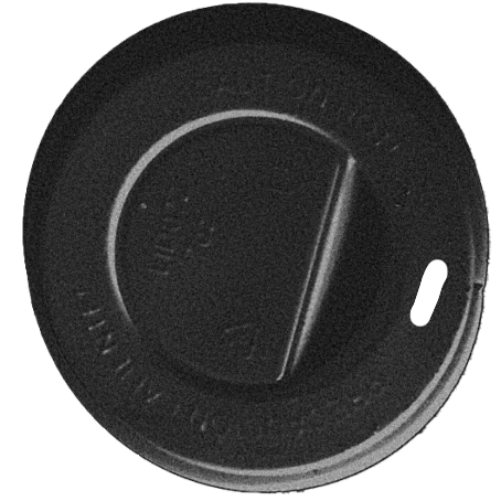 TAPAS PLASTICO PS/POLIESTIRENO NEGRAS ALTAS CON AGUJERO 70mm PARA VASO SUS006, SUS166 Y CUP006