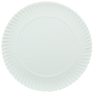 PLATO/BANDEJA CARTON "E" ESTRIADO BLANCO Nº9 270mm