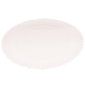 PLATO/BANDEJA CARTON "E" LISO BLANCO N11 340mm