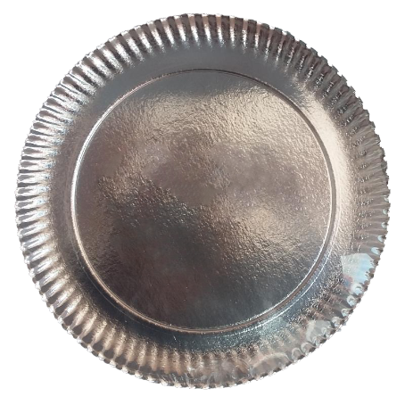 PLATO/BANDEJA CARTON ESTRIADO PLATA Nº9B 300mm