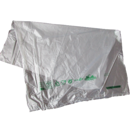 BOLSA compostable BIOPLASTICO TRANSLUCIDA ESTANDAR 25X35+3cm EN BLOCK (500ud)