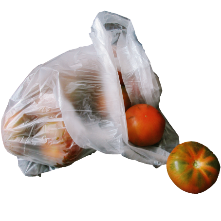 BOLSA compostable BIOPLASTICO TRANSLUCIDA ESTANDAR 25X35+3cm EN BLOCK (500ud)