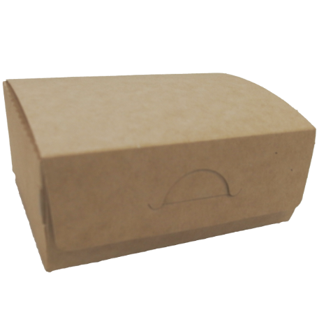 CAJA CARTON ECO KRAFT/BLANCO RECTANGULAR 500cc 120X85X50mm PARA TAKEAWAY