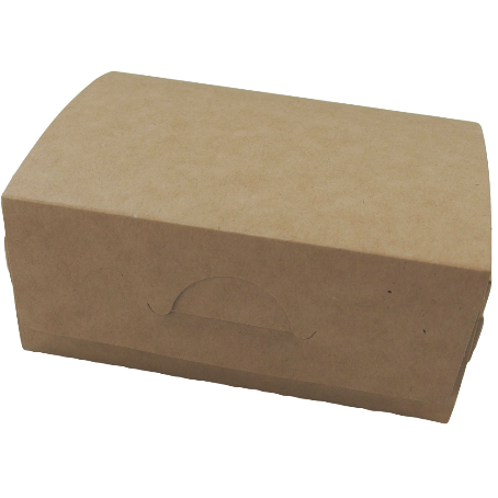 CAJA CARTON ECO KRAFT/BLANCO RECTANGULAR 500cc 120X85X50mm PARA TAKEAWAY