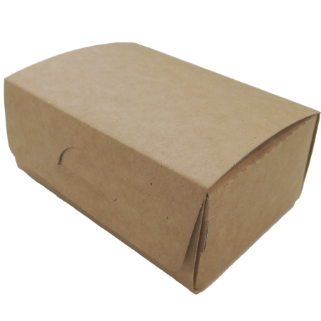 CAJA CARTON ECO KRAFT/BLANCO RECTANGULAR 500cc 120X85X50mm PARA TAKEAWAY