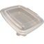 ENVASES PLASTICO PP/POLIPROPILENO TRANSPARENTES TAPA UNIDA (BISAGRA) OVALADOS 600cc 187x144x42mm REUTILIZABLES