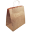 BOLSAS sos PAPEL KRAFT MARRONES BASE RECTANGULAR CON ASA  RETORCIDA 32+20X32cm