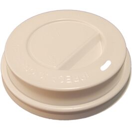 TAPA PLASTICO PS/POLIESTIRENO BLANCA ALTA CON AGUJERO 80mm PARA VASOS SUS008, SUS009, SUS199 Y CUP009