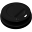 TAPAS PLASTICO PS/POLIESTIRENO NEGRAS ALTAS CON AGUJERO 80mm PARA VASOS SUS008, SUS009, SUS199 Y CUP009
