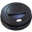 TAPAS PLASTICO PS/POLIESTIRENO NEGRAS ALTAS CON AGUJERO 90mm PARA VASOS SUS012, SUS112 Y CUP012