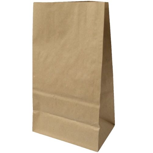 BOLSA sos PAPEL KRAFT MARRON BASE RECTANGULAR FONDO AMERICANO 18+12X32.5cm