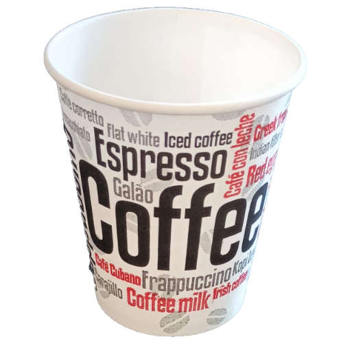 VASO PAPEL DISEO COFFEE 165ml 6/7onzas PARA BEBIDAS  CALIENTES, CAFE