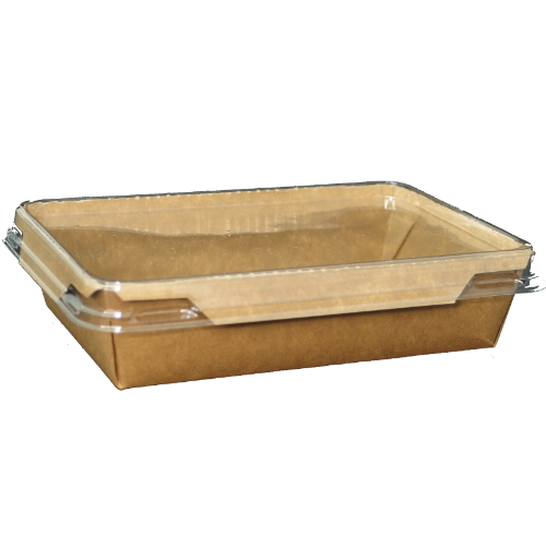 ENVASE PAPEL RECTANGULAR **TUKTUK** 500ml 135X85X35mm PARA ENSALADAS, PASTAS, ARROZ...