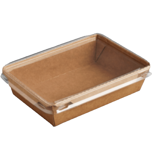 ENVASE PAPEL RECTANGULAR **TUKTUK** 500ml 135X85X35mm PARA ENSALADAS, PASTAS, ARROZ...