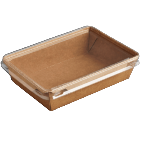 ENVASE PAPEL RECTANGULAR **TUKTUK** 750ml 150x100x43mm PARA ENSALADAS, PASTAS, ARROZ...