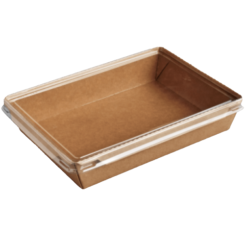 ENVASE PAPEL RECTANGULAR **TUKTUK** 2100ml 215x150x48mm PARA ENSALADAS, PASTAS, ARROZ...