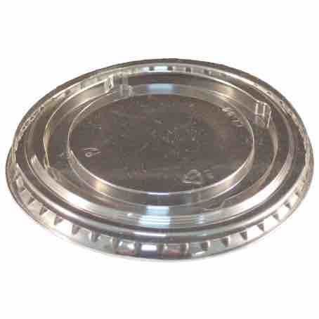 TAPA PLASTICO PET TRANSPARENTE PLANA CON CRUZ 95mm PARA VASO 11258-11259-11187