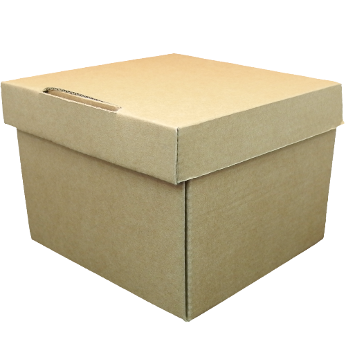 CAJAS CARTON CUADRADA AUTOMONTABLES con tapa UNIDA BIO 135X135X100mm PARA HAMBURGUESAS, BOLLERIA, SANDWICH...