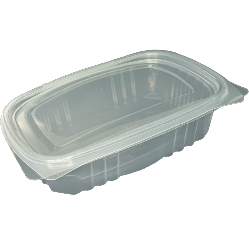 ENVASE PLASTICO PP/POLIPROPILENO TRANSPARENTE HERMETICOS TAPA UNIDA RECTANGULAR 1380cc 210X127X54mm