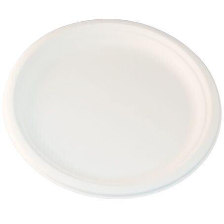 PLATO CAÑA DE AZUCAR REDONDO LLANO 261X20.6mm COMPOSTABLE