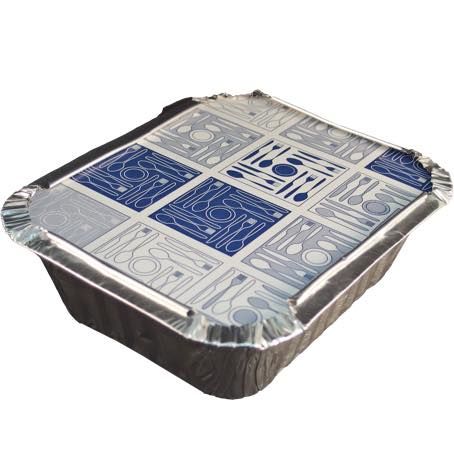 ENVASE ALUMINIO RECTANGULAR 500cc 147X123X40mm PARA LASAÑA
