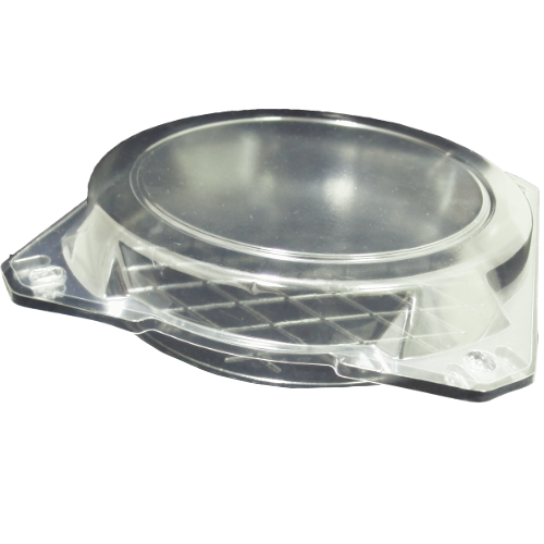 ENVASE PLASTICO 80% R-PET reciclado TRANSPARENTE TAPA PLANA UNIDA(BISAGRA) CUADRADO 200X50mm PARA TARTAS Y TORTILLAS