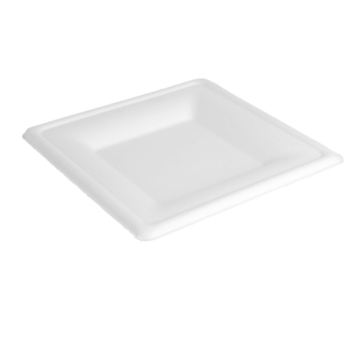 PLATO CAA DE AZUCAR CUADRADO 160x160x15mm COMPOSTABLE