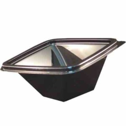 ENVASE PLASTICO PET NEGRO TWIST+TAPA PLANA TRANSPARENTE 750cc 24onzas 178X178X71mm