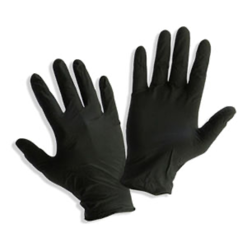 GUANTES NITRILO NEGRO SIN POLVO TALLA S PEQUEA