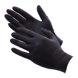 GUANTES NITRILO NEGRO SIN POLVO TALLA S PEQUEA