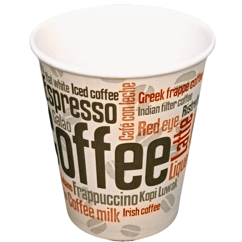 VASO PAPEL DISEO COFFEE 165ml 6/7onzas PARA BEBIDAS  CALIENTES, CAFE