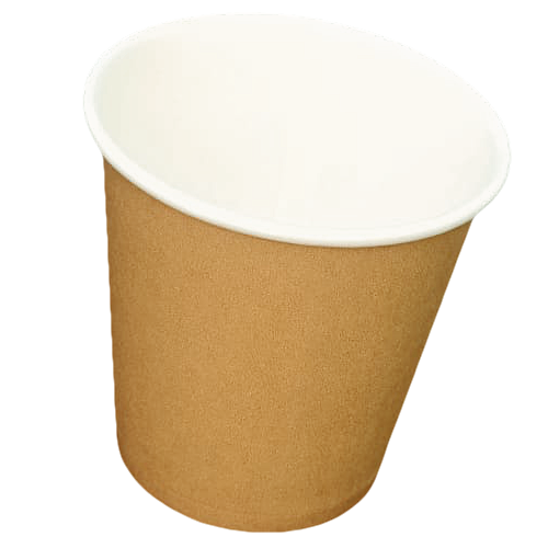 VASO PAPEL COLOR KRAFT/MARRON 110ml 4onzas PARA BEBIDAS CALIENTES, CAFE