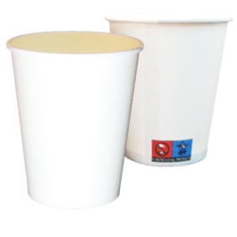 VASO PAPEL BLANCO 266ml 8/9onzas PARA BEBIDAS CALIENTES, CAFE