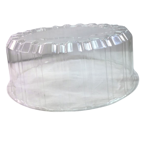 TAPA PLASTICO PET TRANSPARENTE REDONDA DIAM 288X110mm para tarta 250mm