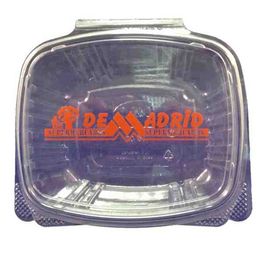 ENVASES PLASTICO 70% RPET TRANSPARENTES SELLOPLUS TAPA MEDIA UNIDA(BISAGRA) RECANGULARES 500cc 16onzas 115X100X70mm